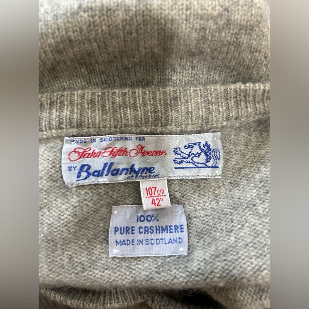 Ballantyne Saks Fifth Avenue Pure Cashmere Sweater - Picture 5 of 7